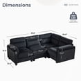 thumbnail image 6 of Bonzy Home Modular Sectional Sofa, L‑Shaped Couch, Ultra‑Comfort Seating – Configurable for Living Room & Family Room, Charcoal, 6 of 8