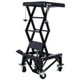 thumbnail image 3 of 300 lbs Hydraulic Motorcycle Scissor Jack Lift Foot Step Wheels for Small Dirt Bikes -Black, 3 of 14