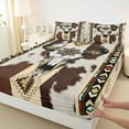 thumbnail image 3 of Castle Fairy Bull Skull Full Size Sheets for Kids Teens,Abstract Cow Print Bed Sheets, 3 of 7
