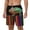 White, variant on Chameleon Panther On Colored Pencils pattern Mens Swim Trunks with Compression Liner Stretch Beach Shorts Quick Dry with Zipper Pockets No-Chafing Board Shorts-Small