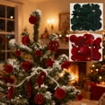 thumbnail image 7 of Coollooc Flocked Velvet Christmas Tree Ball Ornaments Set, Mixed Flocked Balls Decorative Hanging Baubles, Shatterproof Plastic Decorations for Xmas Tree, Holiday, Party(B), 7 of 7