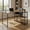 Rustic Brown + Black, variant on Spaco 47 Inch Reversible L-Shaped Corner Desk - Charging Station Cross-Shape Reinforcement, Adjustable Storage Shelves, Rustic Brown