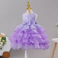 thumbnail image 5 of Ticikt Baby Girl Pageant Dress Sequins Princess Dress Toddler Flower Wedding Birthday Party Gown Dresses,Color:Purple, 5 of 7