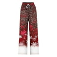 thumbnail image 4 of Kaemgyyd Women's Christmas Sweatpants Trendy Wide Leg Drawstring Baggy Pants Casual Loose Printing Pants with Pockets, 4 of 4