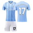 thumbnail image 3 of 2324 Manchester City versión correcta en casa No. 9 Haaland No. 17 De Bruyne ropa de fútbol traje para niños y adultos, 3 of 5