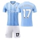 thumbnail image 3 of 2324 Manchester City versión correcta en casa No. 9 Haaland No. 17 De Bruyne ropa de fútbol traje para niños y adultos, 3 of 5
