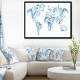 thumbnail image 5 of DESIGN ART Designart 'World Map Water Splash' Abstract Map Framed Canvas Art Print, 5 of 5