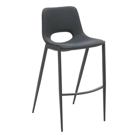 Desi Armless Barstool Black Barstool, Modern Style, Stackable for space saving storage, Plywood, Indoor Bar