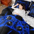 thumbnail image 4 of Castle Fairy Children Gamer Bedding Comforter Set,Futuristic Geometric Full Bedding Set, 4 of 8