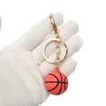 thumbnail image 4 of Unique Bargains 1 Pc Fashionable Basketball Handbag Charm Decorative Keychain Red Gold Tone, 4 of 5