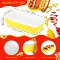 thumbnail image 2 of Lsupdaol 50 Pcs 7" Paper Hot Dog Trays Disposable Paper Food Nacho Boats Hot Dog Holders food Plates Disposable Serving Trays for Carnivals, Parties, Dinner, Cookouts(Yellow), 2 of 6