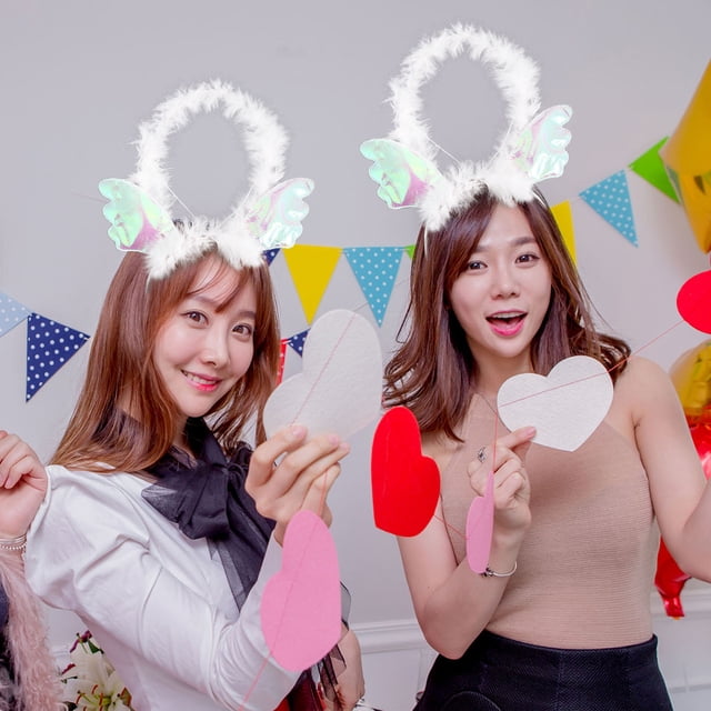 TABLETREANDS 6Ud De Con De Ángel Y Plumas Para Fiestas Y Sesiones Fotográficas