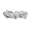 thumbnail image 4 of Colgantes de encantos de corazón Baoblaze 20 piezas plata, 4 of 8