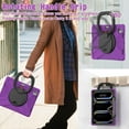 thumbnail image 6 of For iPad Pro 13 inch M5 2025/M4 2024 Case, 360 Rotatable Handle Stand, Shoulder Strap, Drop-Proof Design, Purple, 6 of 7