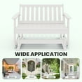 thumbnail image 6 of LOYALICE Outdoor Glider Rocking Chair,2 Person Bench Swings for Outside,HDPE All-Weather Resistant 2-Person Loveseat, Patio Glider with 660LBS Capacity for Backyard Garden Porch, White, 6 of 7