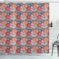 thumbnail image 1 of Floral Shower Curtain, Repeating Pattern Overlapped Flower Petals in Various Pastel Colors Graphic Image, Fabric Bathroom Set with Hooks, 69W X 70L Inches, Multicolor, by Ambesonne, 1 of 3