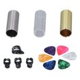 thumbnail image 1 of Guitar Slide Set, Excellent Resonance Guitar Slide Replacement Set with Picks for Bass, 1 of 7