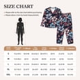 thumbnail image 4 of Pajama Sets for Women 2 Pcs, Flowers ad Butterflies Button Down Long Sleeve Sleepwear Lounge PJ Sets, 4 of 6