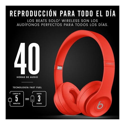 Audífonos Beats Solo3 Wireless Citrus Red | Walmart en línea