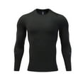 thumbnail image 3 of Qarigey Ropa interior térmica Deporte Medias elásticas Hombres Baloncesto Invierno Cálido Base Capas Camisetas de manga larga Ropa deportiva Fitness Camisetas Negro L Qarigey AP013548-13, 3 of 6