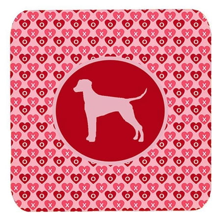 Carolines Treasures Dalmatian Valentine Hearts Foam Coasters 3.5 x 3.5 In.