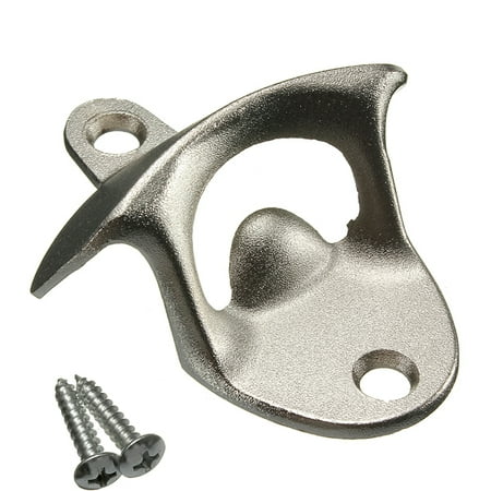Mounted Bottle Opener - Stainless Steel Wall Mount Glass Opener Bar Beer Glass Cap Bottle Opener