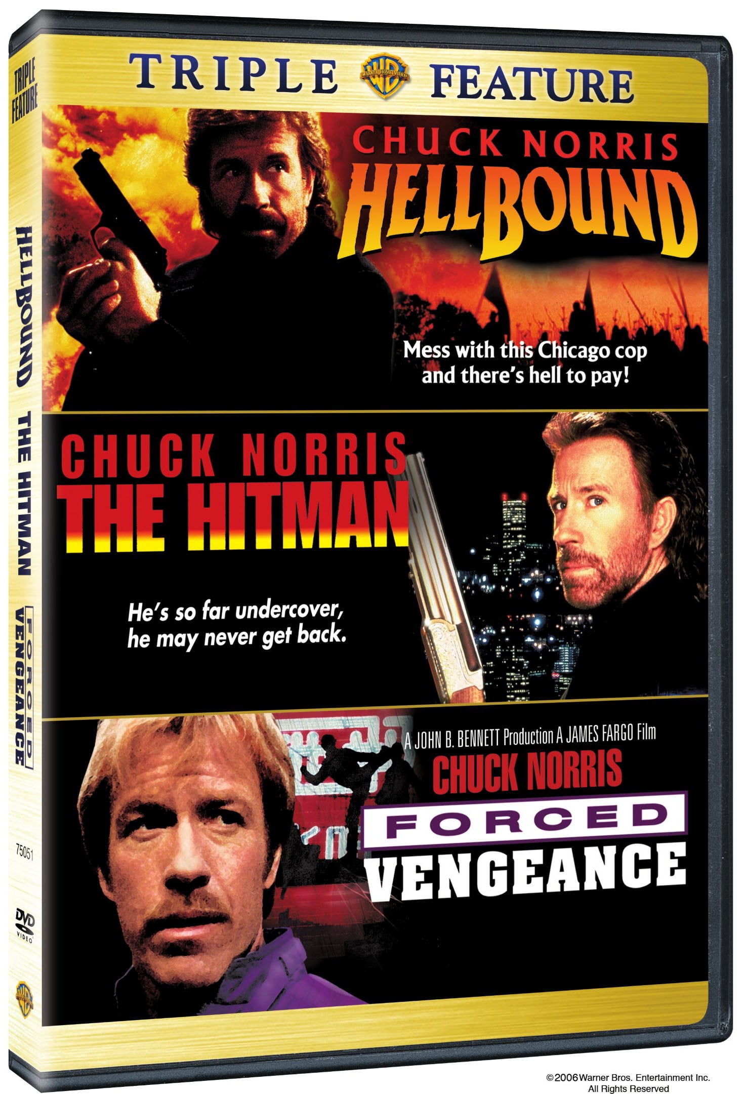 (未使用･未開封品)Burn Critical Review [DVD] Chuck Norris Triple Feature: Hellbound / The Hitman / Forced