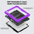 thumbnail image 3 of Case for iPad Air 13 Inch M3 2025 / M2 2024 12.9 inch (3rd/4th Gen) with Screen Protector, 360 Degree Rotating Kickstand Hand Strap Shockproof Cover with Shoulder Strap, Purple, 3 of 7