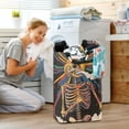 thumbnail image 5 of Yayeee Freestanding Laundry Hamper with Handle Collapsible Large Storage Basket for Clothes, Colorful Skeleton Sun, 5 of 7