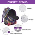 thumbnail image 4 of Bohemian Style Paisley Backpack, Durable Lightweight Daypack for School College, Laptop Bag with Multiple Pockets, Perfect Gift Idea, 4 of 5
