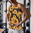 thumbnail image 6 of Haiem Navy Blue Plaid Sunflower Men Workout Tank Top Gym Bodybuilding Sleeveless Muscle T Shirts Athletic Tank Breathable Workout Shirt-XX-Large, 6 of 8