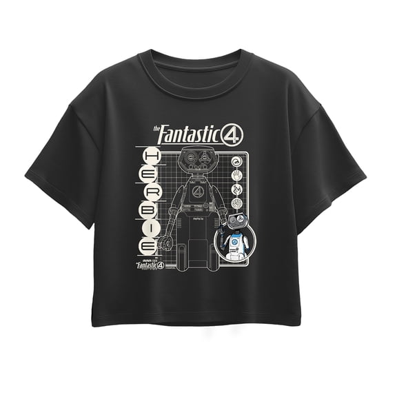 Fantastic Four - Herbie Blueprint - Youth Girls Boxy T-Shirt