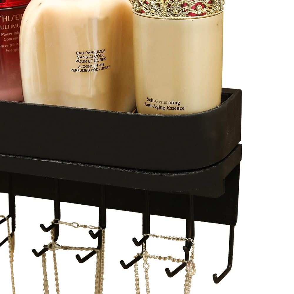 Kepooman Jewelry Organizer, Wall Mounted Rotating Jewelry Holder Hanging Storage Display With 25 Hooks for Necklaces Bracelet Earring Ring, Black Kepooman Jewelry Organizer, Wall Mounted Rotating Jewelry Holder Hanging Storage Display With 25 Hooks for Necklaces Bracelet Earring Ring, Black