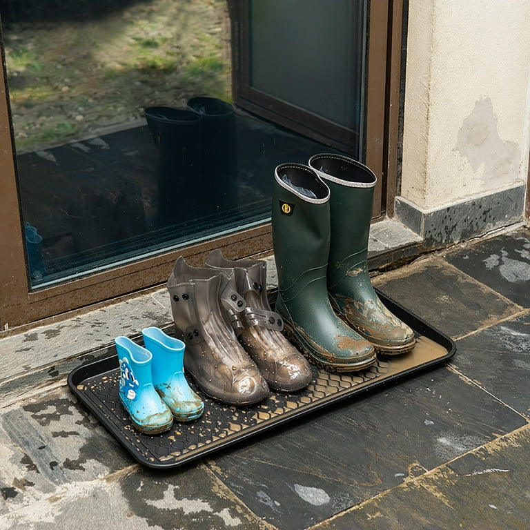 Trimate All Weather Boot Tray, 2 Pack Water Resistant Plastic, Multi-Purpose for Shoes, Pet Feeding Trays, Garden-Mudroom Entryway, Garage, Indoor