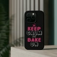 thumbnail image 4 of DistinctInk Tough Case for Apple iPhone 15 Pro MAX (6.7" Screen), Compatible with MagSafe Charging - Keep Calm and Bake On, 4 of 6