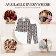 thumbnail image 7 of Lsque Happy Halloween Pattern Long Sleeve Pajama Set for Women - Soft 2-Piece Sleepwear and Loungewear Set with Pockets, Comfy Nightwear-Medium, 7 of 7