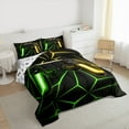 thumbnail image 3 of Castle Fairy Child Teens Adults Green Yellow Gamepads Full Size Comforter Sets 3-Piece,Abstract Futuristic Cubes Video Game Bedding Comforter Set,Neon Lights Gamer Lightweight Bedding Sets, 3 of 8