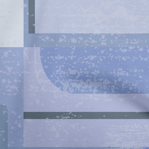 oneOone Cotton Flex Medium Blue Fabric Geometric Abstract Random Shapes Craft Projects Decor Fabric Printed By The Yard 40 Inch Wide