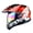 Storm Red, variant on 1Storm Dual Sport Helmet Motorcycle Full Face Motocross Off Road Bike HGXP14A Glossy White