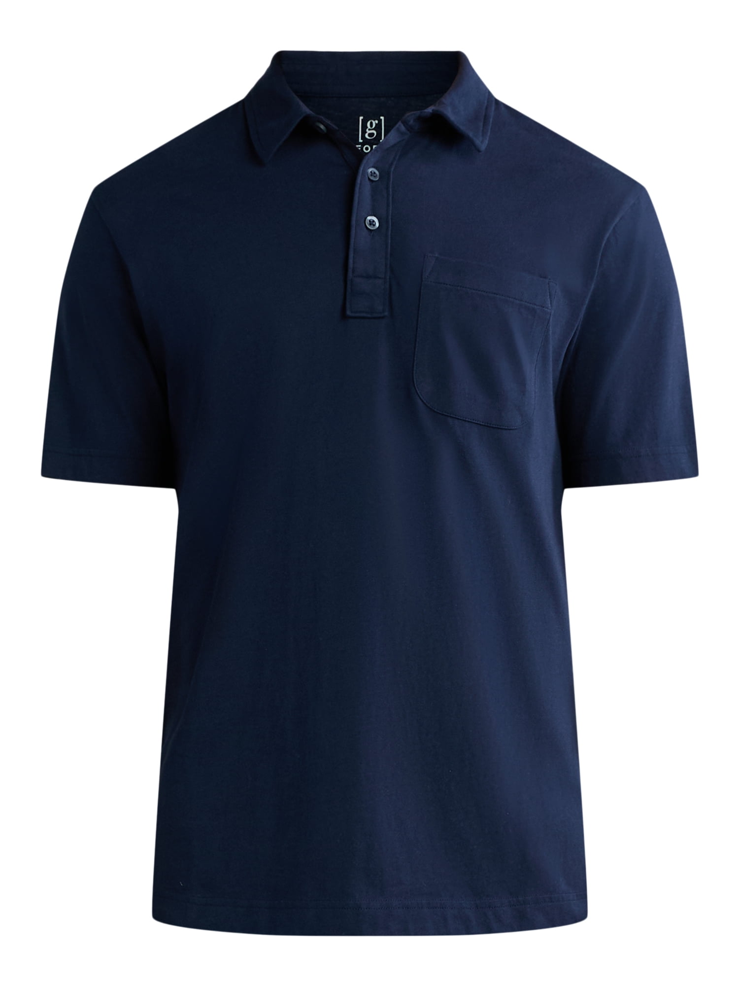 George Men's & Big Men's 2-Pack Short Sleeve Jersey Polo with Pocket, Sizes S-3XL