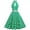 DT-Green, variant on Women's Halter Neck Swing Dress-Sleeveless-A-Line-Cotton-for Summer Party/Retro Event-Polka Dot Pattern