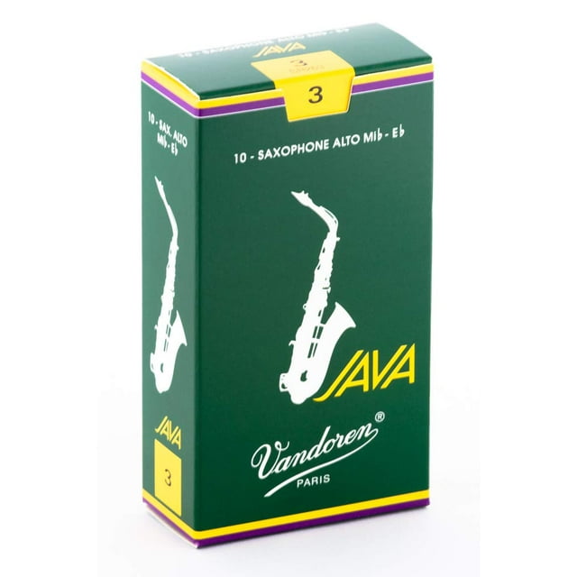 Cañas para saxofón alto Vandoren JAVA Strength 3 (caja de 10)