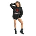 thumbnail image 3 of Women's Gameday Couture  Black Chicago Bears Oversized Long Sleeve T-Shirt, 3 of 5