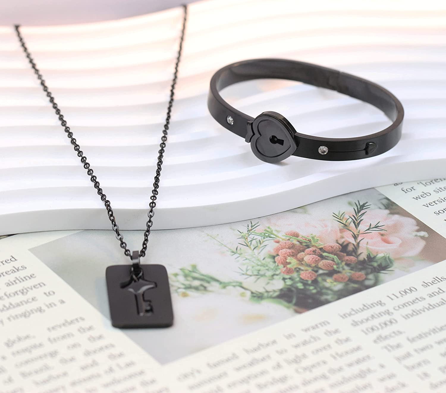 Heart Lock Bracelet & Key Necklace Set – BoongBay®
