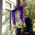 thumbnail image 2 of Westie King of Mardi Gras House Flag, 2 of 7