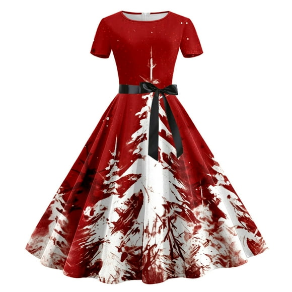 Stylish Women's Casual Dress 1950s Evening Party for and Celebrations