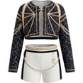 thumbnail image 3 of Guvpev G'irl's Popular Singer Idol Group Cosplay Costume, Pop Star Stage Performance Outfit with Top and Pants Set, for Halloween Cosplay & Dress Up Events, 3 of 7