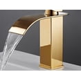 thumbnail image 3 of Grifo de cascada lacado en oro, lavabo frío y caliente, mueble de baño, grifo de un solo orificio, grifo de lavabo en cascada, grifo mezcladorEU, 3 of 4