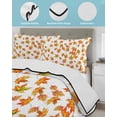 thumbnail image 3 of Fall Full Size Down Alternative Comforter, Lightweight Comforter Quilt Bedding Set with Pillow Shams Thanksgiving Watercolor Orange Green Maple Leaf All Seasons Bed Comforter Duvet Insert 78"x90", 3 of 6