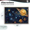thumbnail image 4 of Stupell Industries Eclectic Two Suns Galaxy Scene Brown Floating Frame Canvas Art, 25 x 17, by Creative Studio, 4 of 8